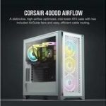 4000D AIRFLOW Tempered Glass Mid-Tower ATX Case — White - Image 4
